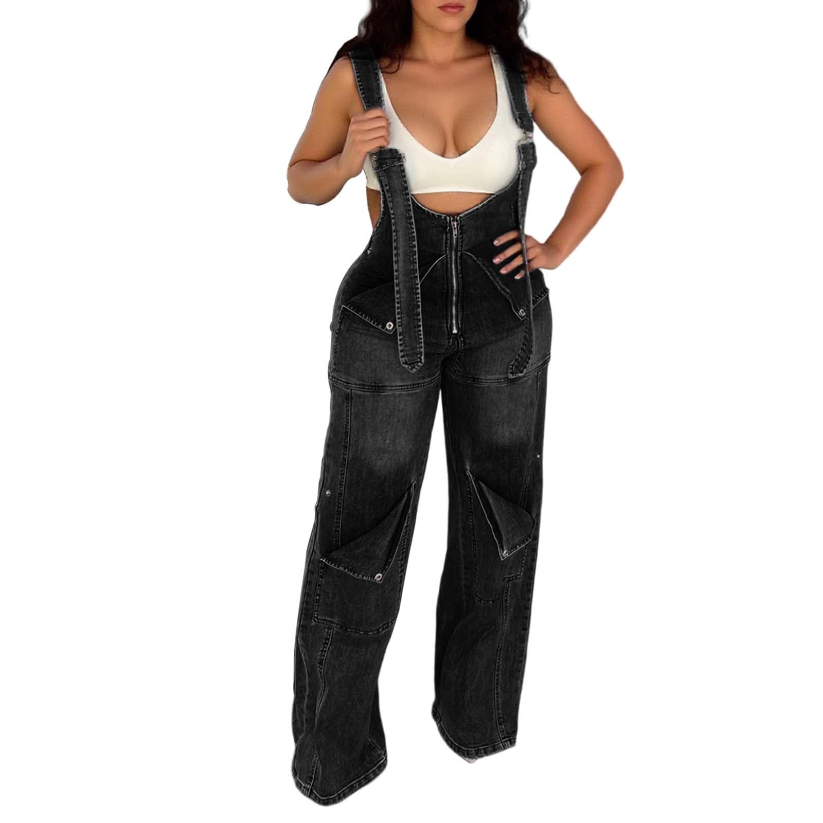 Peto Vaquero Mujer Mono Elegante Overol Deportivo Tezano Tallas Grandes Largos De Trabajo Macacao Ancho Fiesta Anchos Talla Grande Informal para Casual Baggy