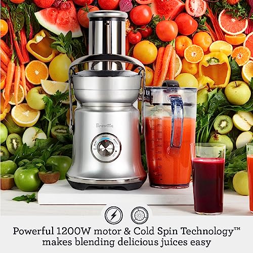 Breville Juice Founatin Cold XL Juicer, Brushed Stainless Steel, BJE830BSS