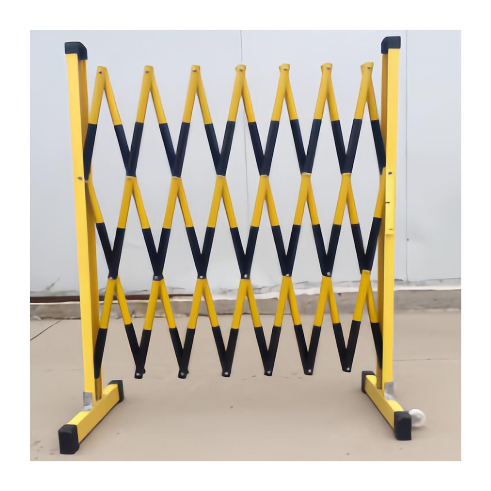GDMDPTE Expandable Barricade Fence, Retractable Traffic Barriers for Construction Sites and Hospitals with Casters, Durable FRP