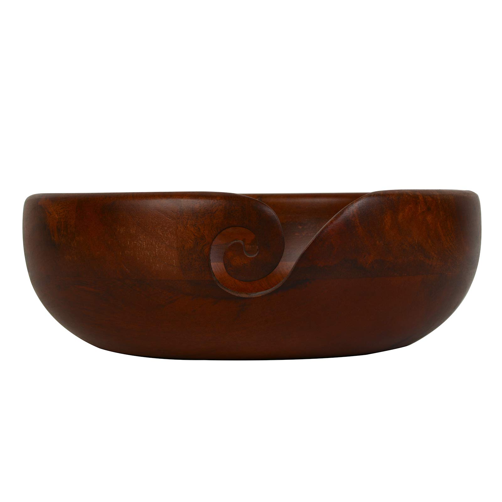 9" Mango Wood Yarn Bowl by Loops & Threads, Dark Brown