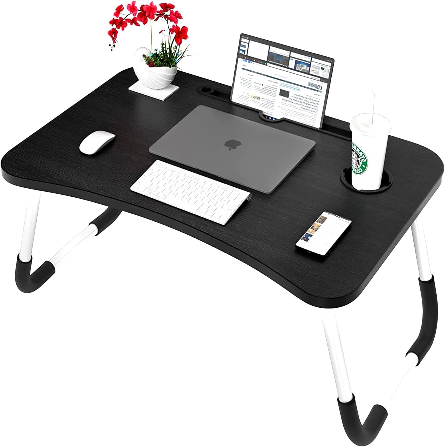 NTEK Laptop Bed Table Lap Standing Desk Notebook Table Dorm Desk with
