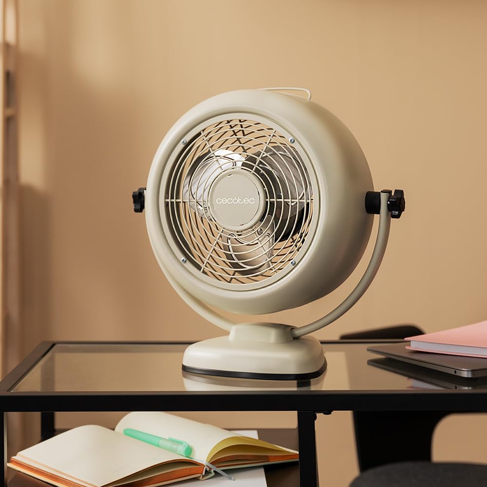 Cecotec Ventilateur de Table EnergySilence 800 RetroDesk Green 20 W