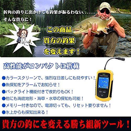 最安値 Lucky 魚群探知機 ポータブル 魚探 釣り道具 バス釣り ワカサギ釣り 大漁 カラースクリーン 9985 の価格比較