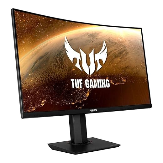 ASUS TUF Gaming 32" 1440P HDR Curved Monitor (VG32VQ) - QHD (2560 x 1440), 144Hz, 1ms, Extreme Low Motion Blur, Speaker, Adaptive-Sync, FreeSync Premium, VESA Mountable, DisplayPort, HDMI