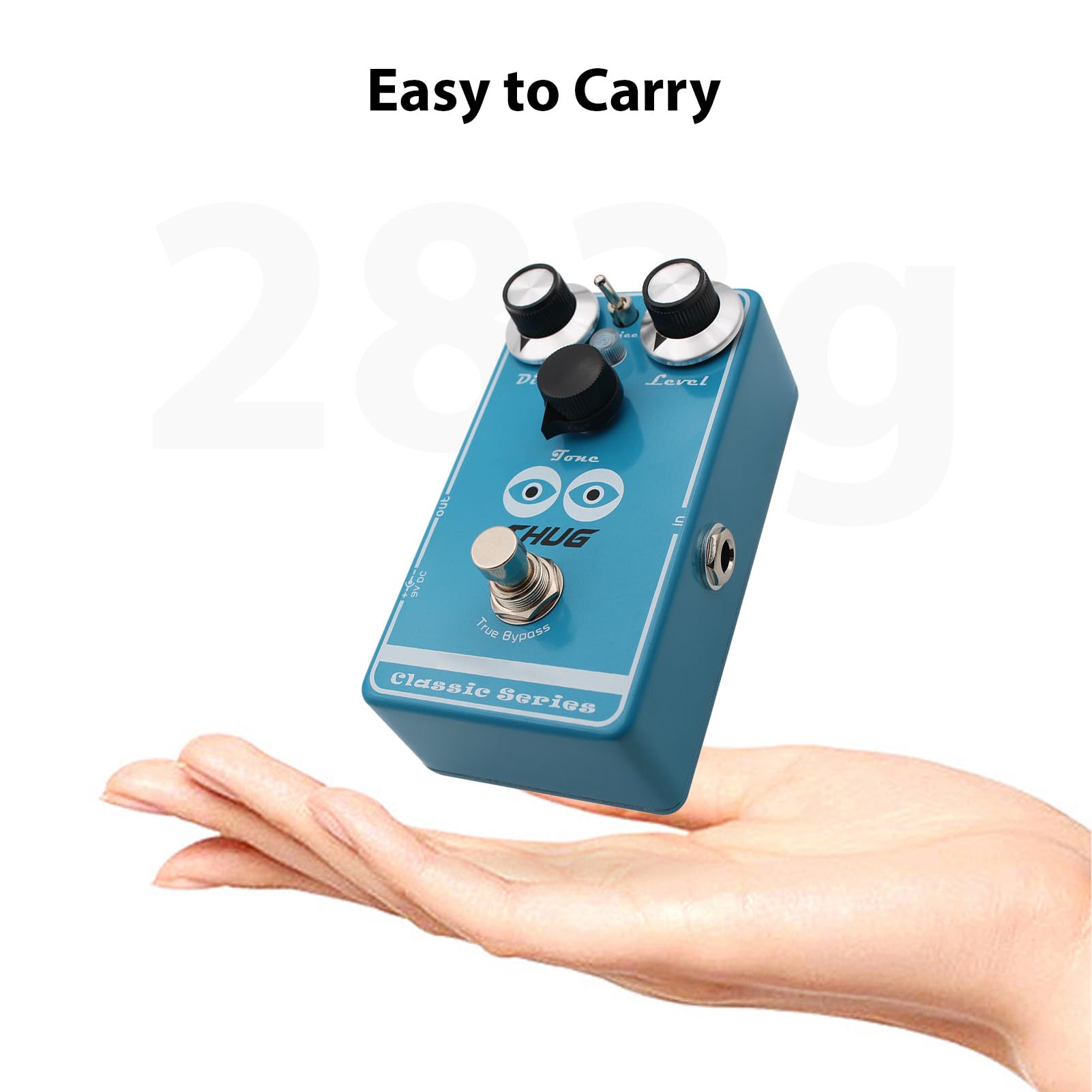 Walmeck Thug High Gain Distortion Effets de Guitare Pédale Simulation Sonore Puissante Bleu