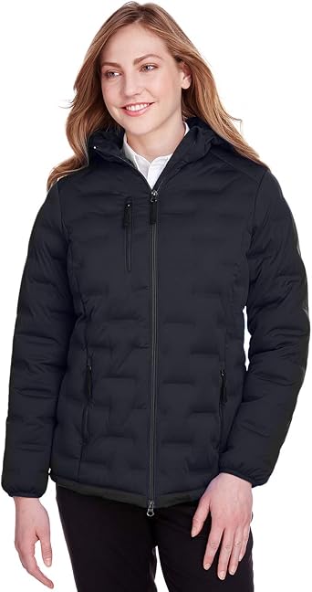 North End Ladies Loft Puffer Jacket M BLACK/ CARBON