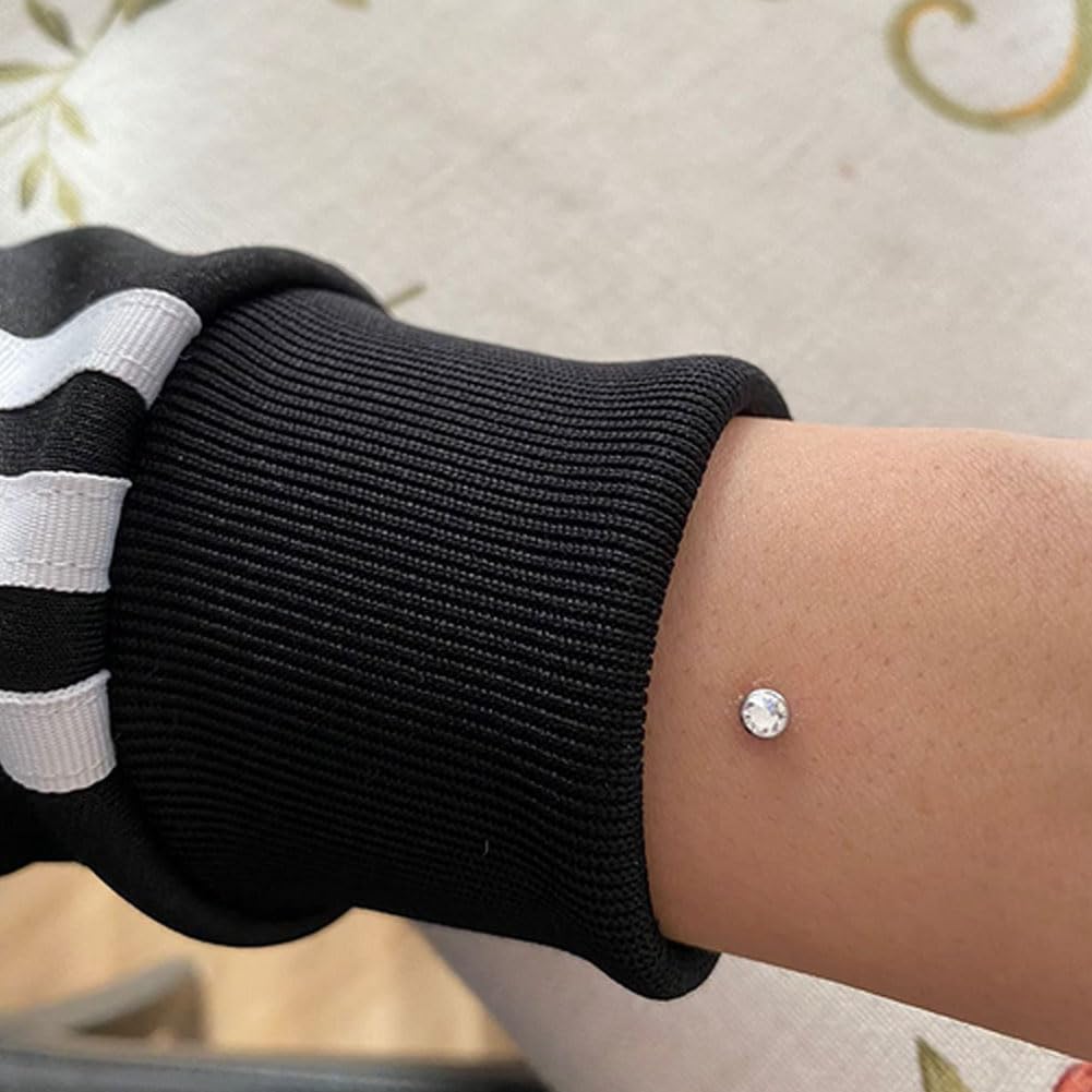 316L Acero Crystal Gem Microdermal Piercing Anchor Reemplazo Tops