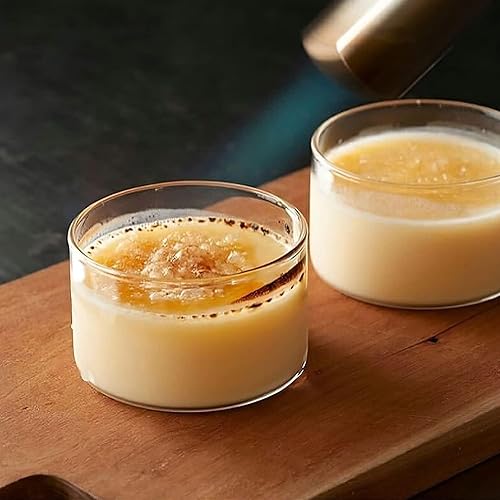 Miniatura 6 de Borosil Tazón pequeño de vidrio para postre, 3.5 onzas, juego de 6, mini moldes para hornear, vidrio de borosilicato ligero, cuencos de vidrio