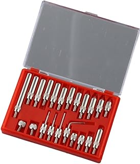 SHUATI Replacement Measuring Point Tip 22pcs Stainless Steel Universal with Case Dial Gauge Indicator Premium Silver Mesure Instrument Tool Laboratory