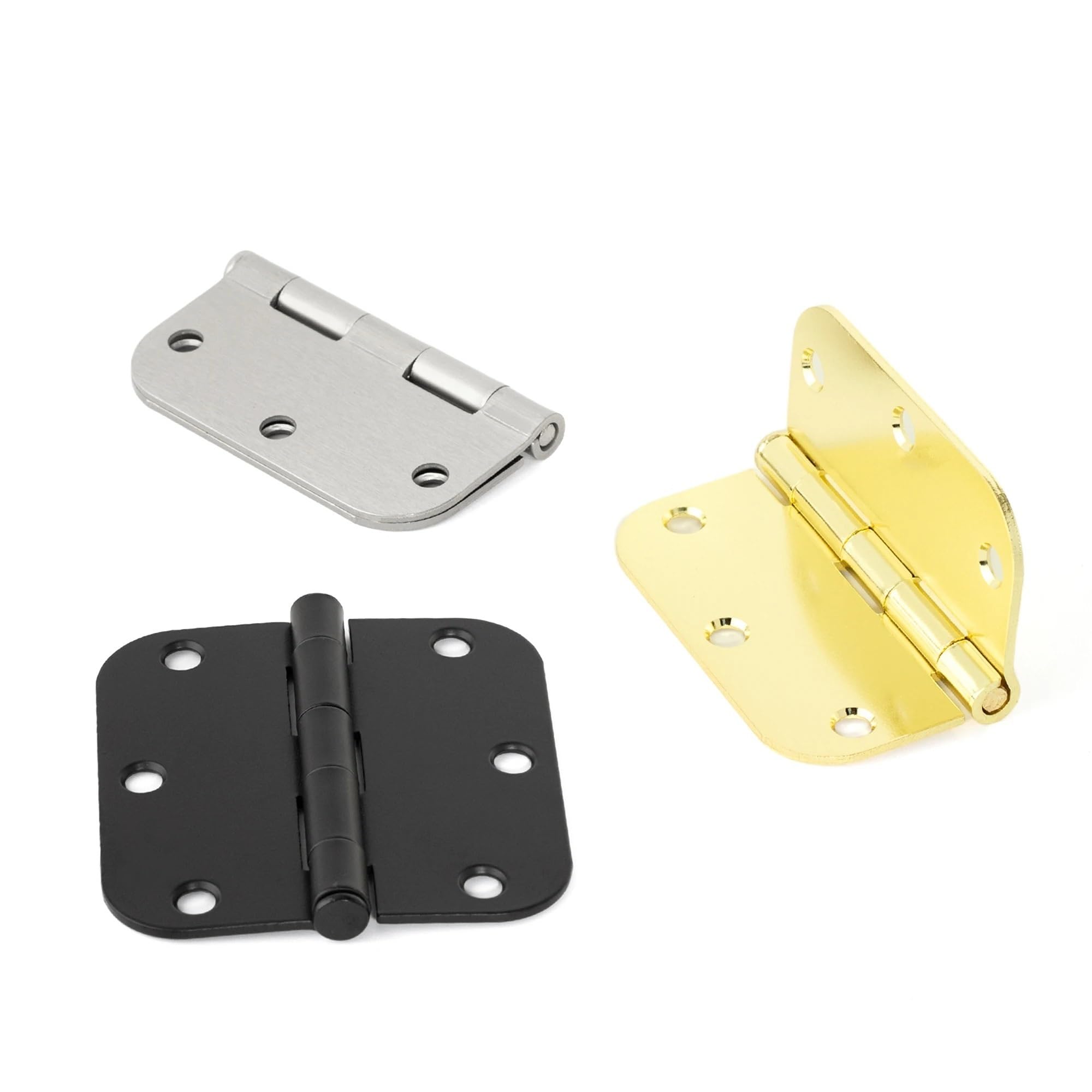 Metal 270 Degree Folding Hinge Black Large Iron Interior Wooden Door Hinges Flat Hinge 2Pcs(Black 2pcs)