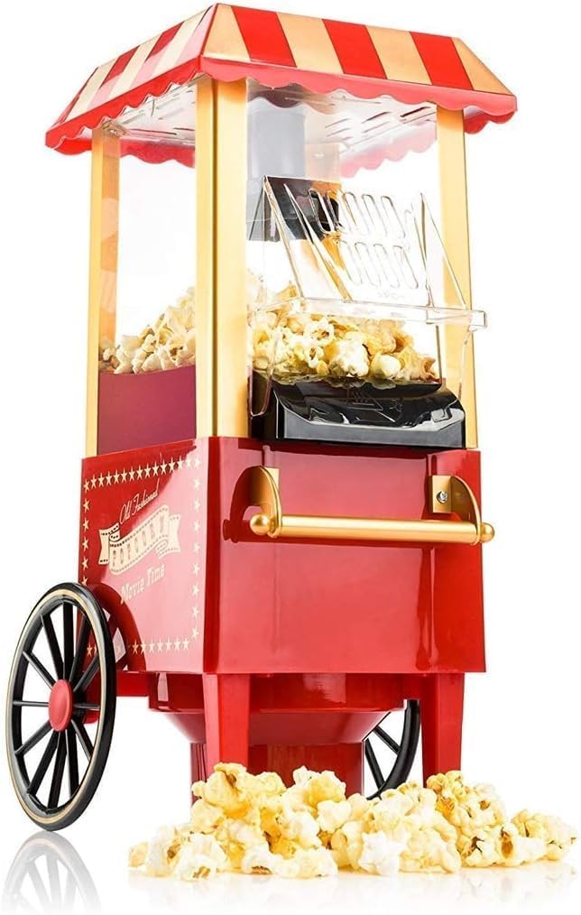 Drumstone (𝟏𝟓 𝐘𝐄𝐀𝐑𝐒 𝐖𝐀𝐑𝐑𝐀𝐍𝐓𝐘) Electric Popcorn Maker, Retro Style, Low-Calorie with Measuring Cup & Removable Lid, Ideal for Date Nights, Parties, and Family Movie Nights-picture-37