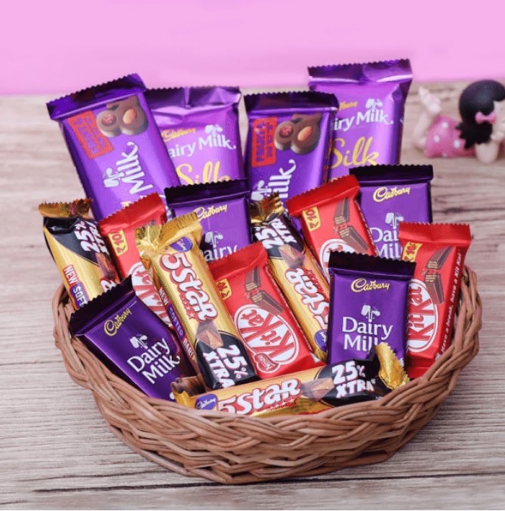 SFU E Com Assorted Chocolate Gift Hamper | Chocolate Gift For Birthday, Anniversary, Valentine, Diwali, Rakhi, New Year | 007, 454 Grams