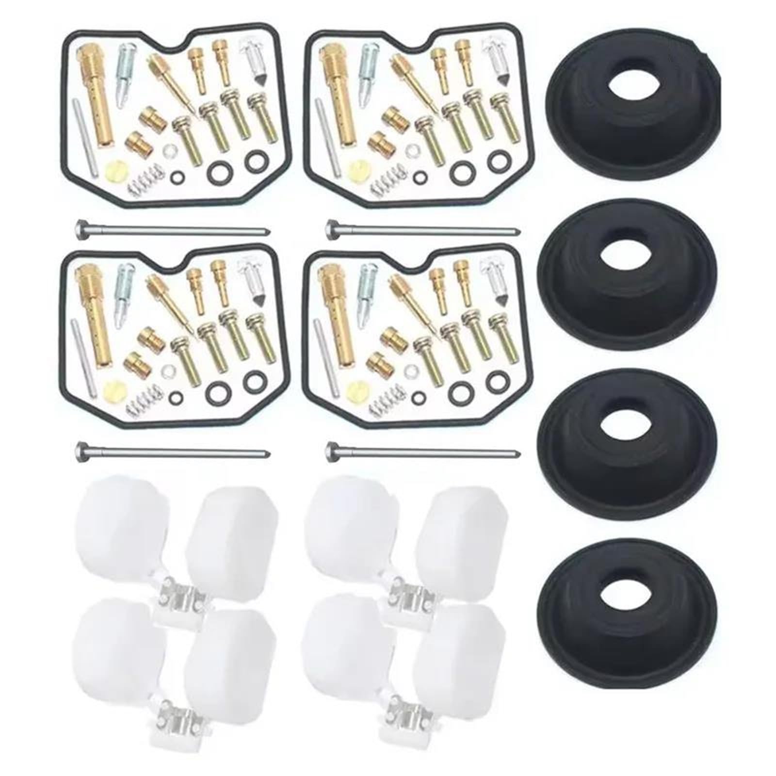 Juego De Reconstrucción Carburador Kit De Reparación Carburador Motocicleta para Suzuki GSF600S (1996-2003) GSF 600 650 GSF650 GSF600 S Reconstrucción con Flotador Diafragma(Conjunto 2)
