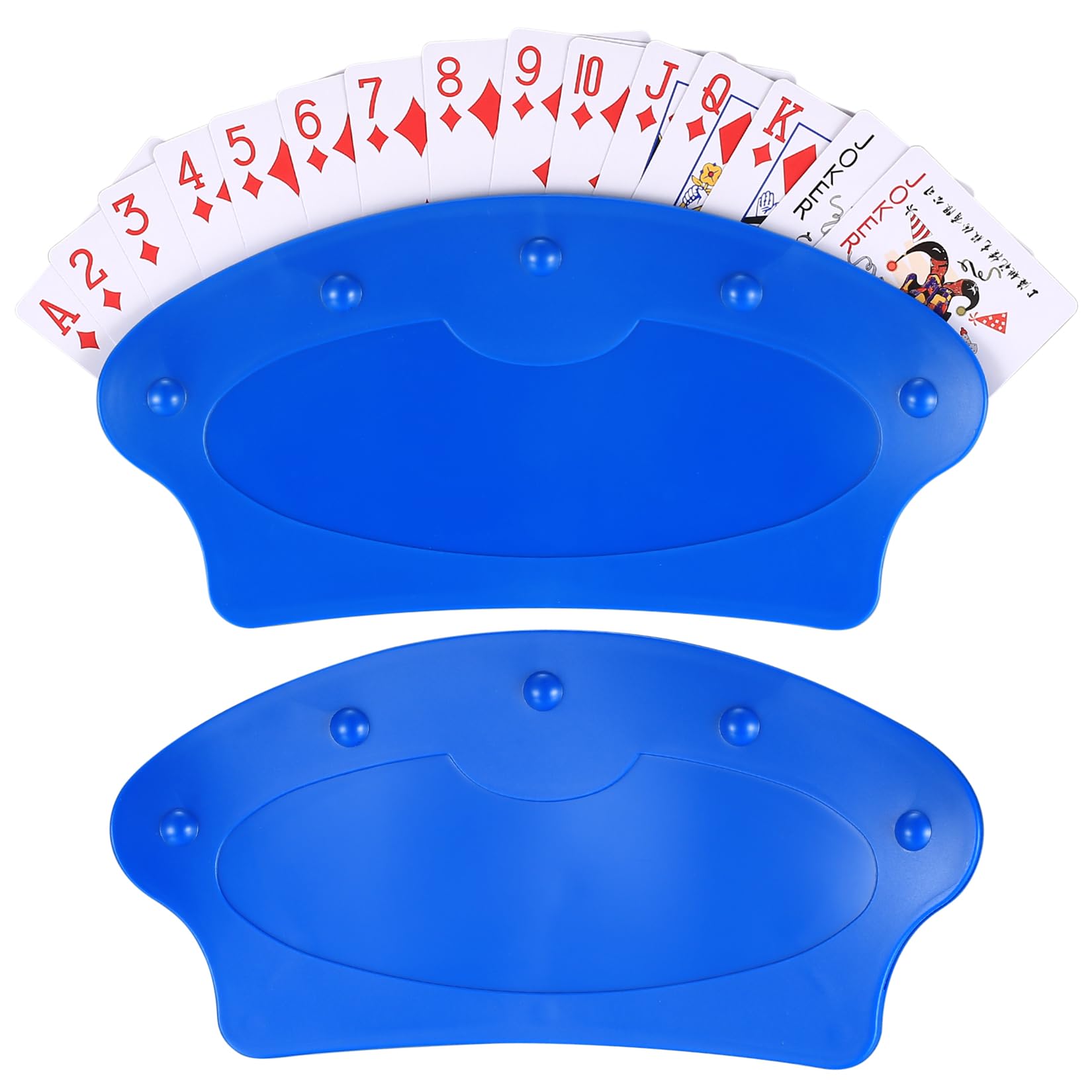 2 Piezas Soporte para Naipes, Sujeta de Juego de Naipes Manos Libres, Soporte para Juego de Cartas Plastic para Niños Adultos Personas Mayores