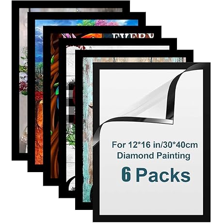 6 Pack Diamond Painting Frames, Frames for Diamond Painting Display and Protection