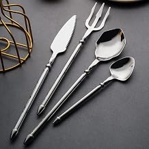 Silverware Set for 8 Durable 18/10 Stainless Steel Flatware Set Creative Styles 32 Piece Modern Cutlery Tableware Utensils Set for Home Kitchen Wedding Restaurant Knives forks and Spoons