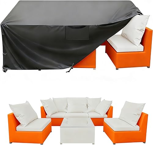 Patio Furniture Covers, Outdoor Furniture Cover Waterproof, Outside Table and Chair Covers, Heavy Duty Oxford Patio Table Cover, Fundas Para Sillas
