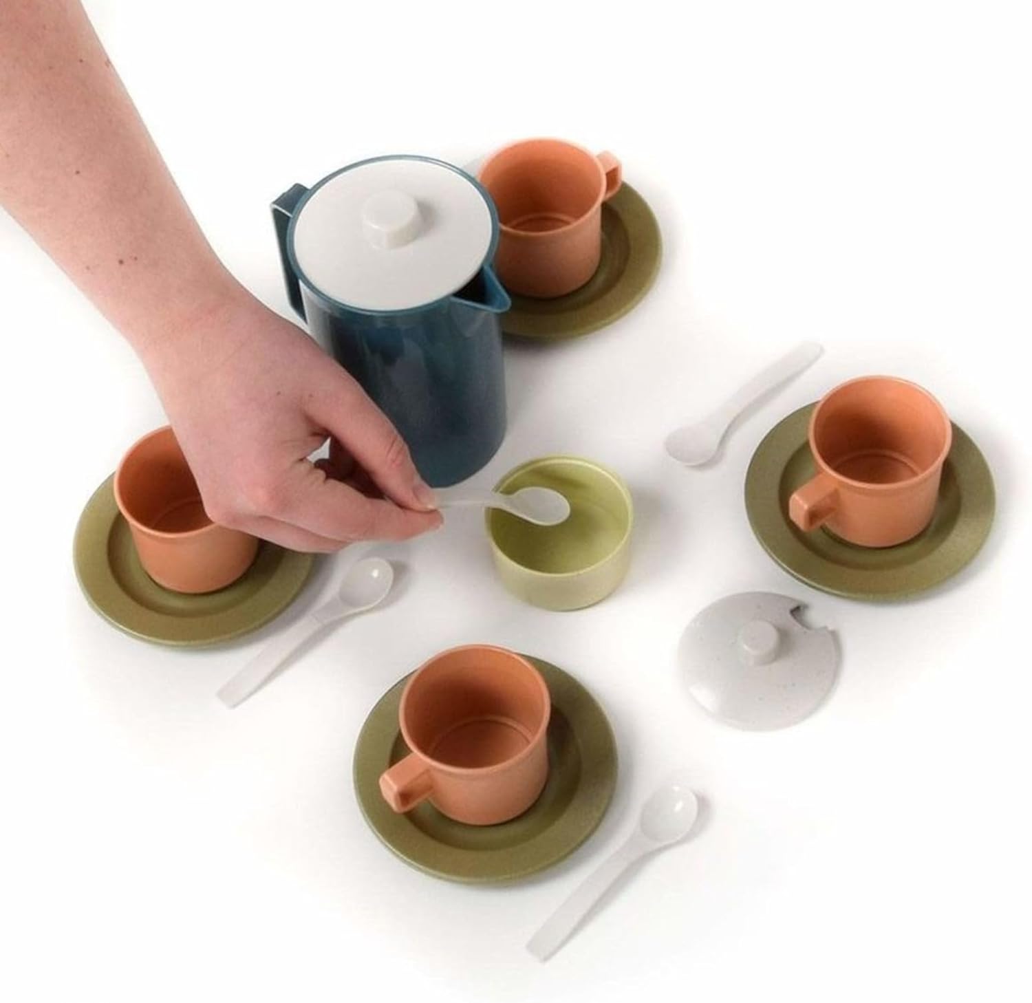 Bioplastic Tableware Tea and Coffee Service, 17 Elements