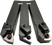 Vista 2 de Juego de 3 piezas de soporte de herramientas de torneado de carburo indexable de círculo exterior para torno de metal de 5/8" MTJNR1616H16 +