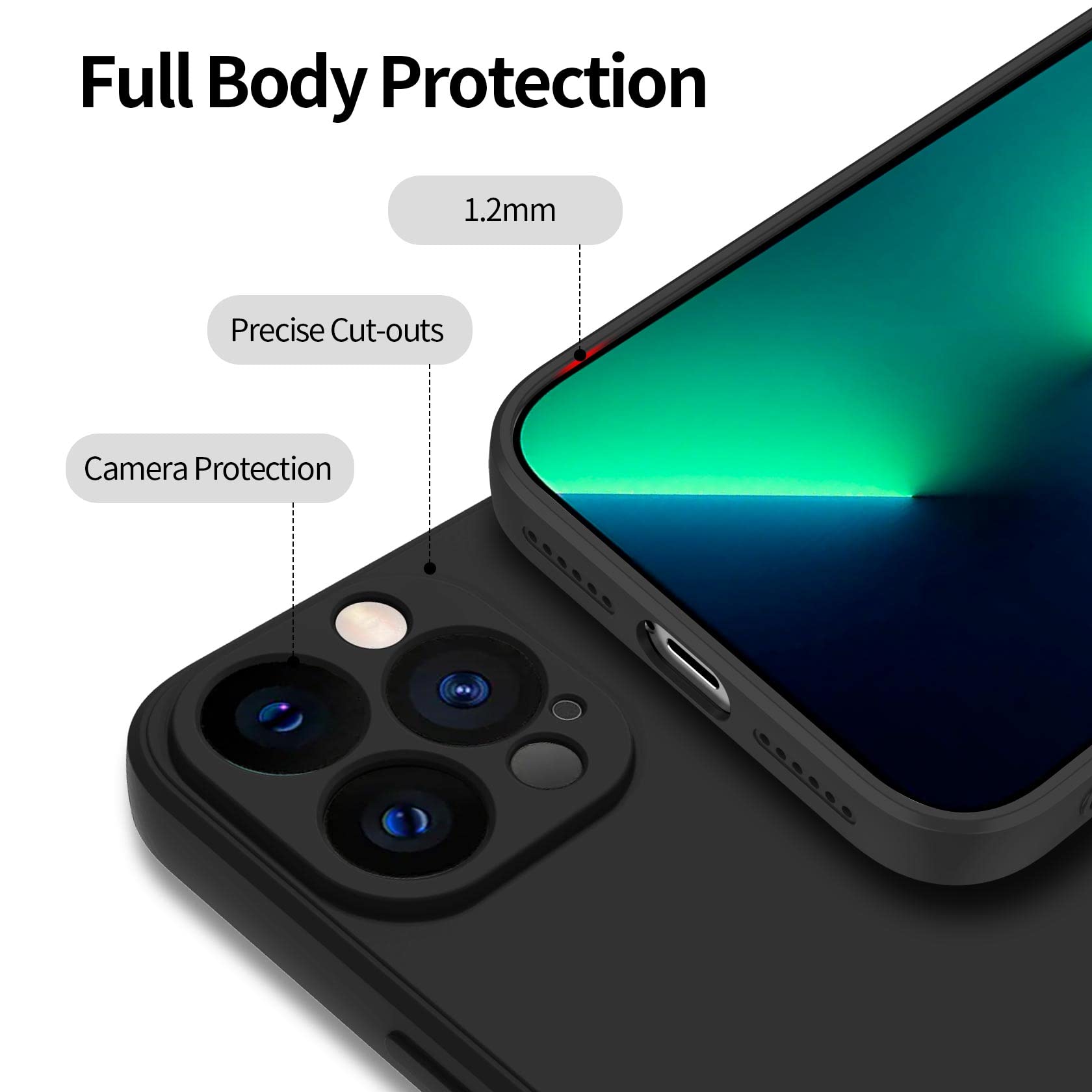 Qasyfanc Hybrid Cover Compatibile Con IPhone 12 Mini Con Protezione