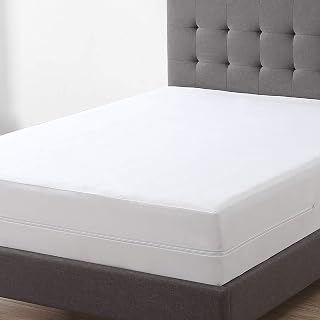 Small Double Zip Lock Bed Bug Proof Mattress Protector Encasement Cover Anti Allergy Dust Mite Bacteria Pet Dander Safe All UK Sizes White