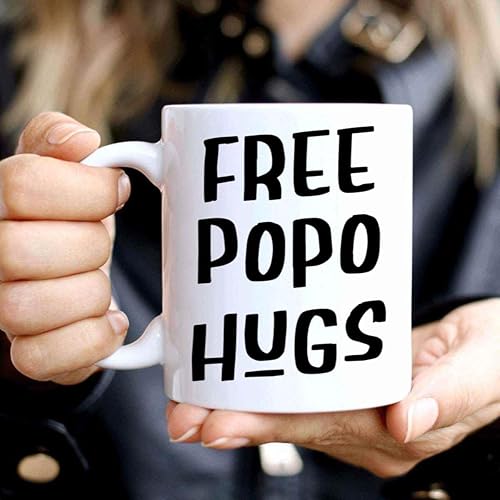Miniatura 4 de Lgbt Rainbow-themed Present, Ideal for Father's Supportive Day - Popo Hugs Supporters Gray & Muticolor 11 Oz White Ceramic Coffee Mug
