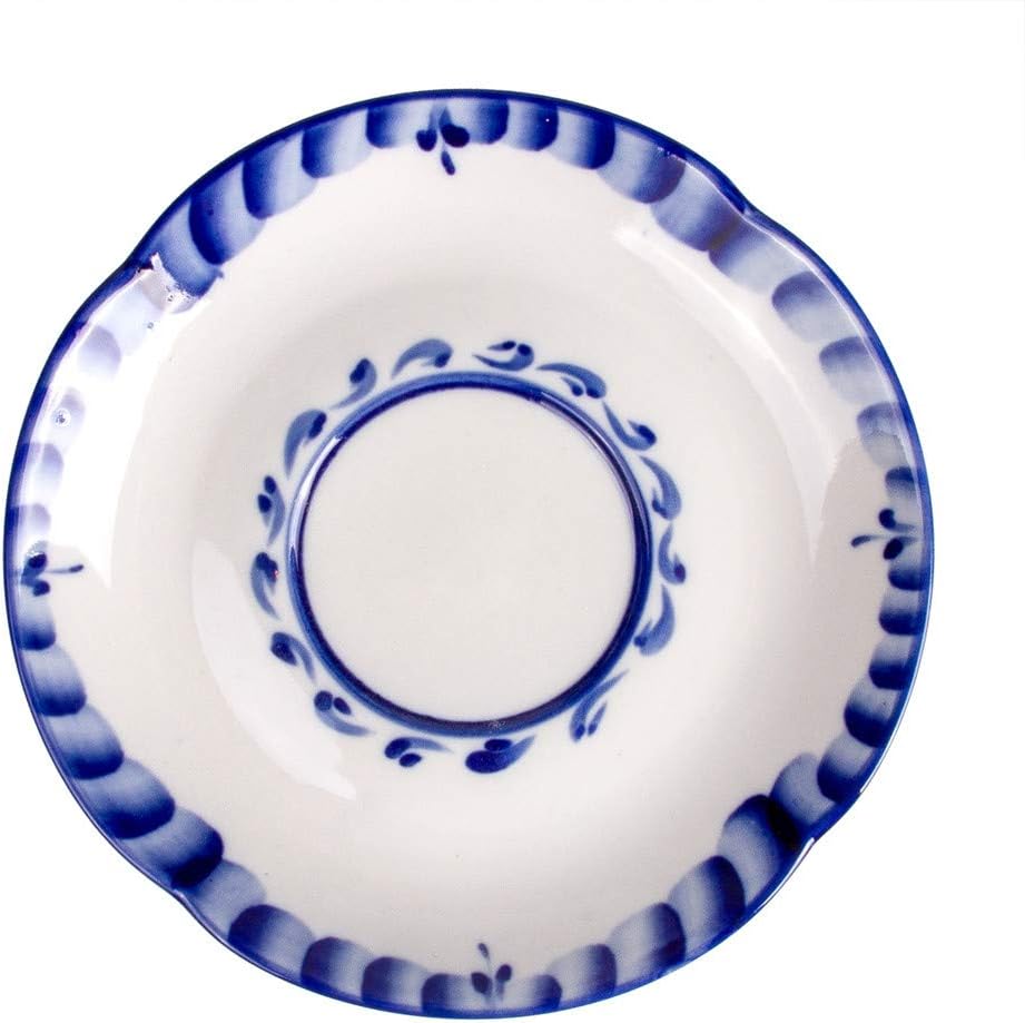 Gzhel Hand-painted Blue Rhapsody Teacup and Saucer Blue and White Porcelain
