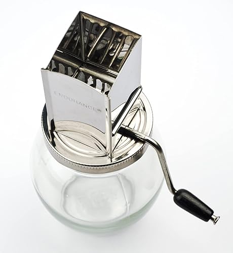 Miniatura 3 de RSVP International Endurance - Molinillo de nueces de inspiración vintage, capacidad de 1.25 tazas, fondo de vidrio