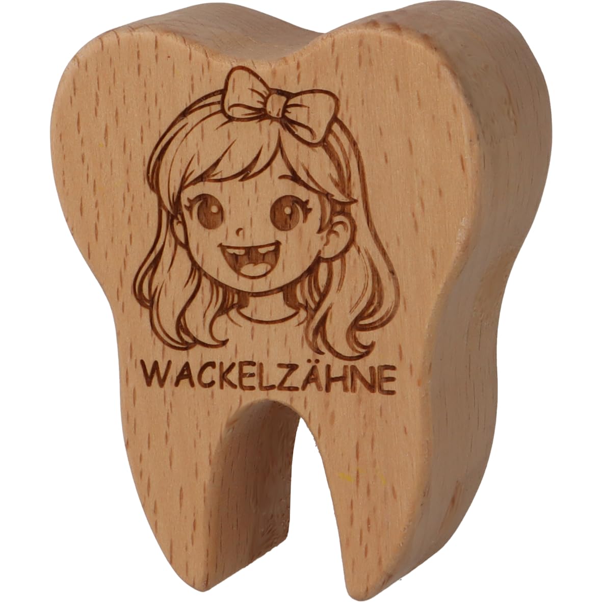 CREOLOGIC Wooden Tooth Box for Milk Teeth, Tooth Box with Laser Engraving, Durable Tooth Box for Children & Tooth Fairy