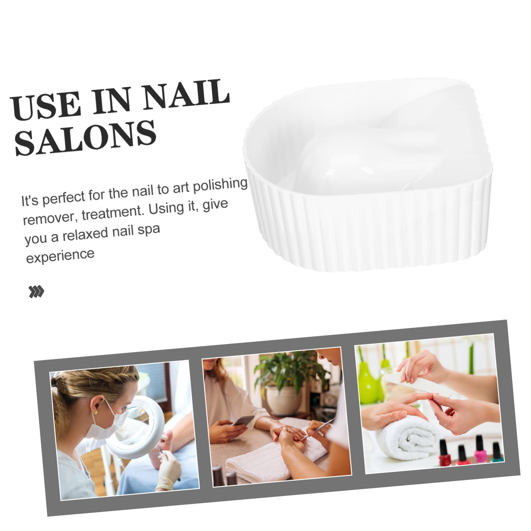 Happyyami 2 Piezas Herramienta de tazón de mano remojo Gel eliminar barniz las manos clavo cuencos de manicura Tazón para los dedos removedor de uñas Acrílico