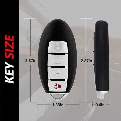 Miniatura 4 de Control remoto de entrada sin llave CWTWB1U840 315MHz 4 botones de repuesto para Nissan Sentra Versa Leaf 2013 - 2019