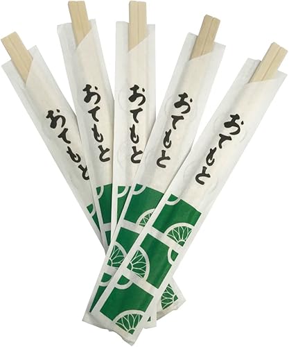 Miniatura 2 de KingSeal Palillos de madera de álamo natural de 8 pulgadas, Indiv. envueltos en funda de papel, paquete a granel, 160 pares (4 paquetes de 40 pares)
