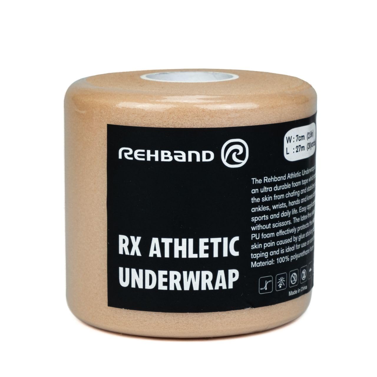 Rehband Underwrap Breathable Foam Under-Tape for Sports Athletic Taping Skin Protection Layer for Tape Wraps Injury Prevention