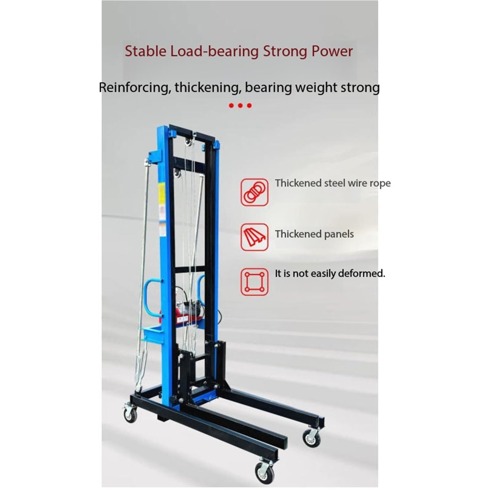 Hebebühne Mobiler Materiallift mit Rädern, Kanalplattenaufzug Materialtransport
