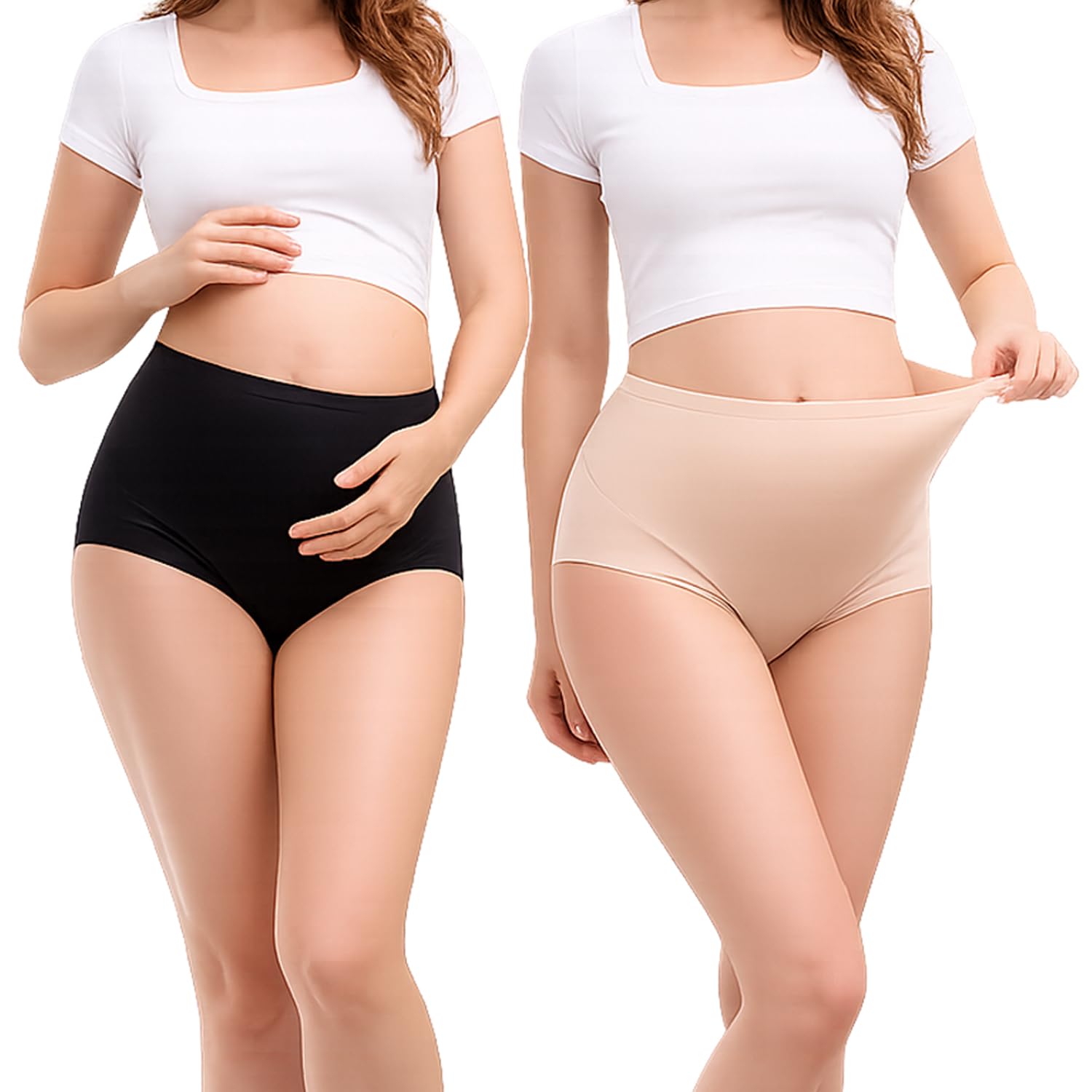 Women's Maternity Bonded Panties| Seamless, Soft & Stretchable Innerwear Pack of 2-image-20