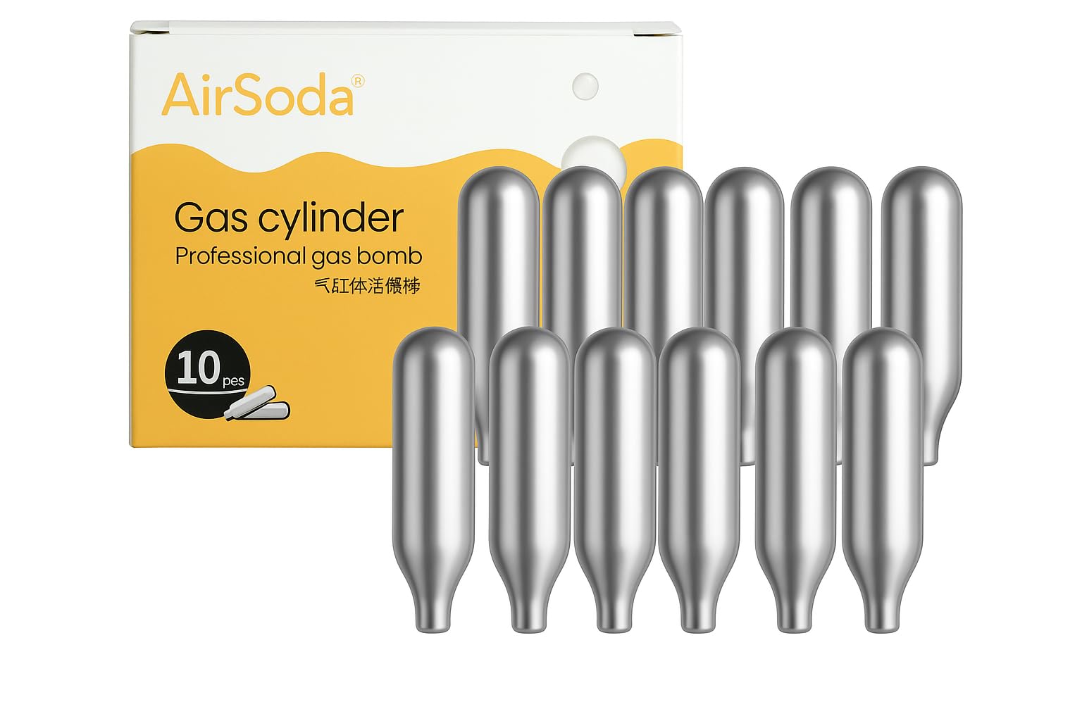 Air Soda Gas Cylinder PROFESSIONAL SODA CHARGER 10 PCS PACK IN BOX,Co2 Gas Cylinder,Water Sparkling Gas Cylinder
