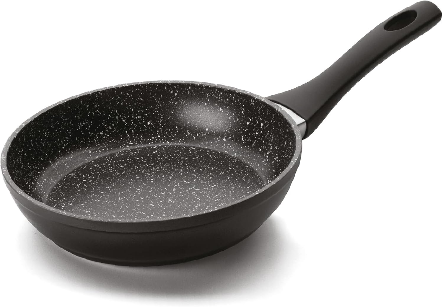 Ibili Patelnia Natura, 24 cm, aluminium, powłoka zapobiegająca przywieraniu imitująca kamień, odpowiednia do płyty indukcyjnej