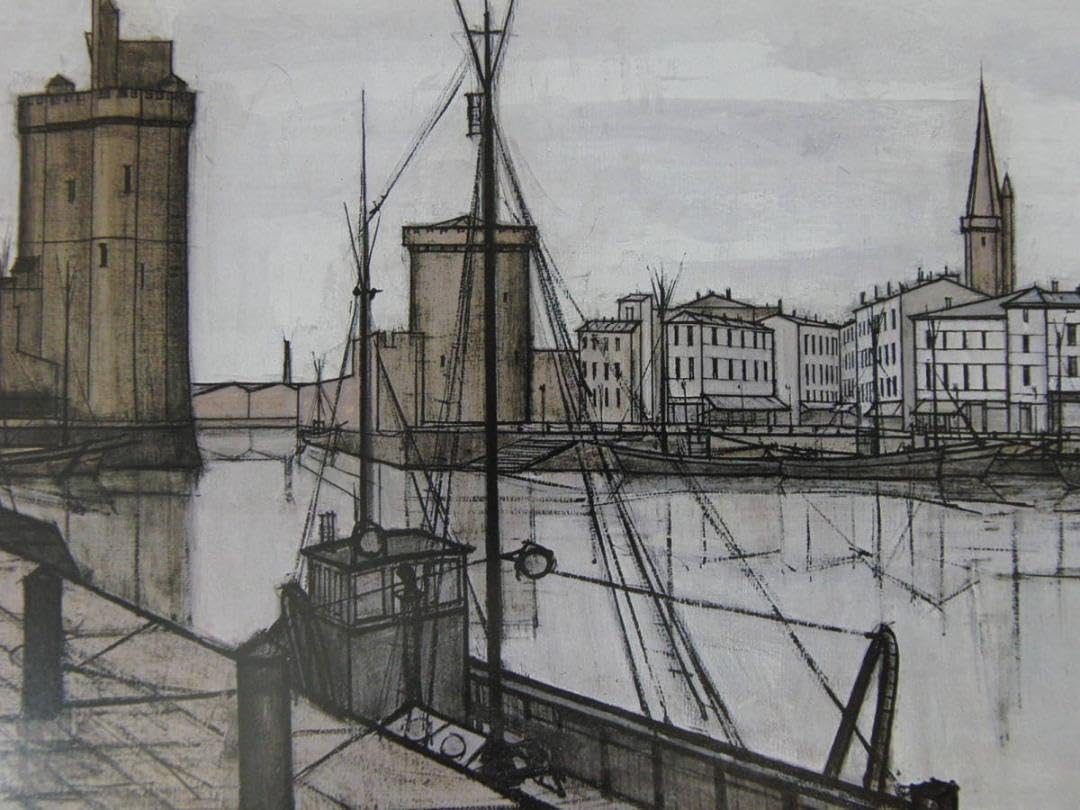 ベルナール・ビュッフェ、「Le port de La Rochelle」 ベルナール・ビュッフェ、「Le port de La Rochelle」