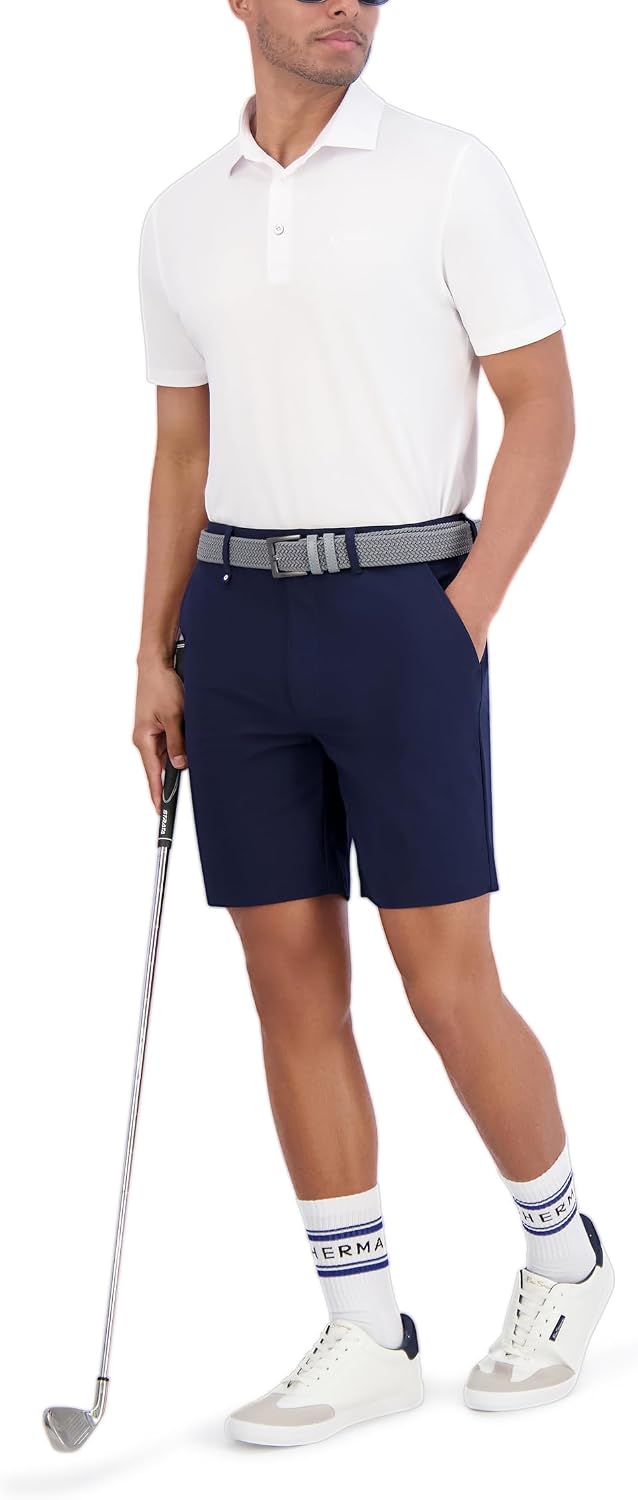 Ben Sherman Men's Golf Shirts– Sport Athletic Fit, UPF+, Moisture-Wicking, Odor Resistant, Casual Shirt