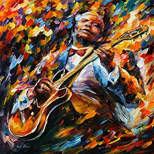 Limited Edition Modern Wall Art Decor Print On Canvas By Leonid Afremov - Bb King