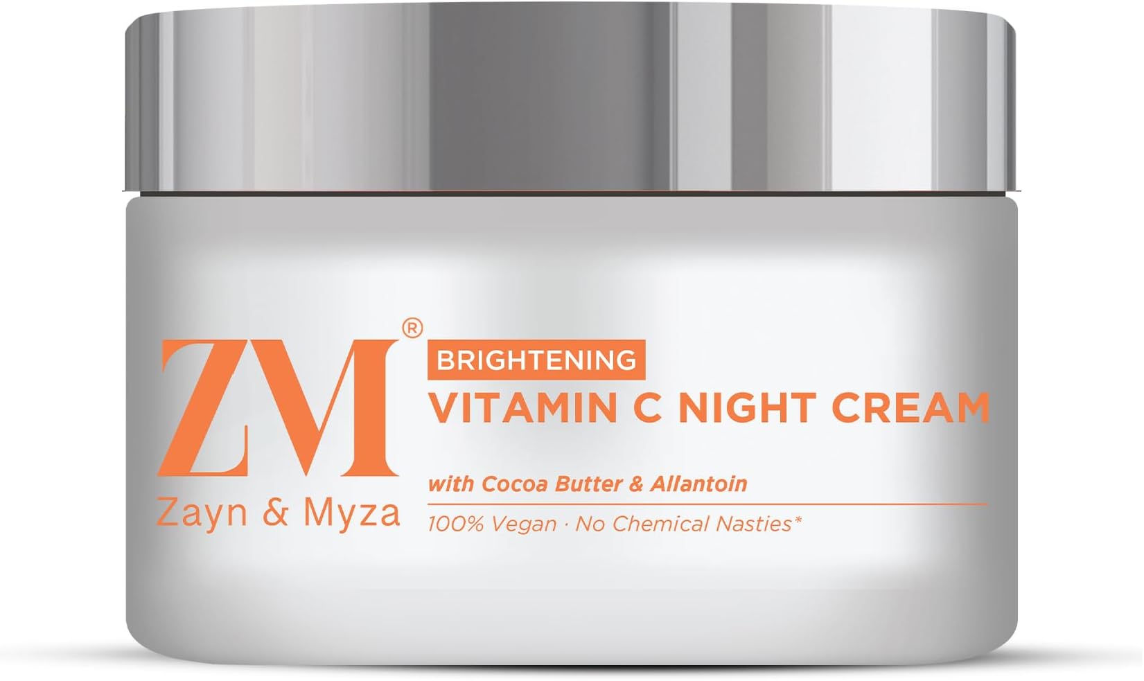 Zayn & Myza Vitamin C Night Cream 50 g | Brightening & Hydrating Face Cream with Vitamin C, Shea & Murumuru Butter | Fade Dark Spots • Moisturize • Halal & Vegetarian • Chemical-Free
