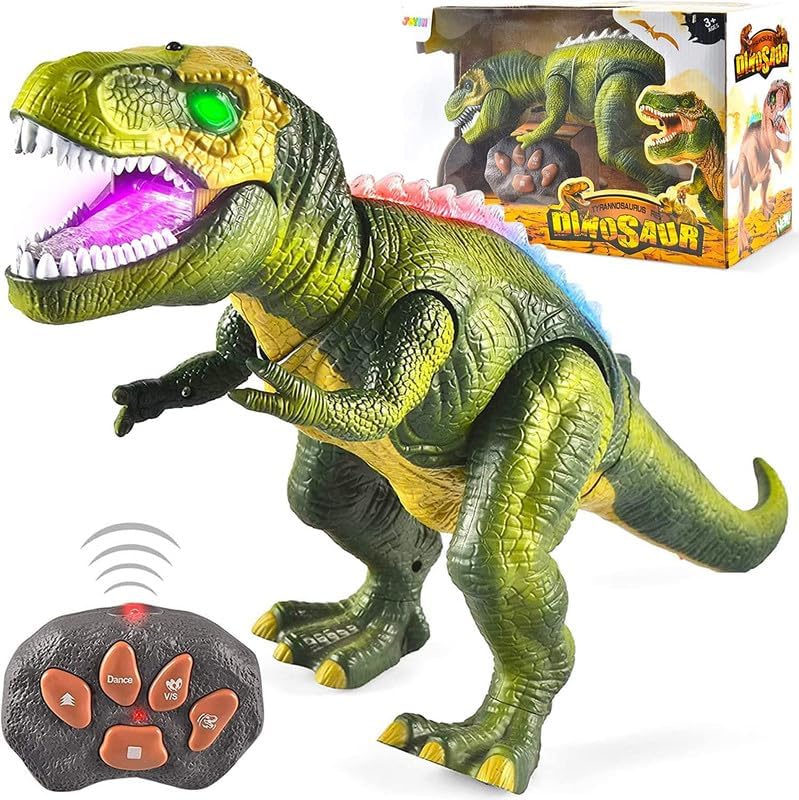 SAMEEN Collection Remote Control Dinosaur Toy with Light Up Eyes Roaring Sound Walking Dinosaur Robot Dinosaur Toy for Kids