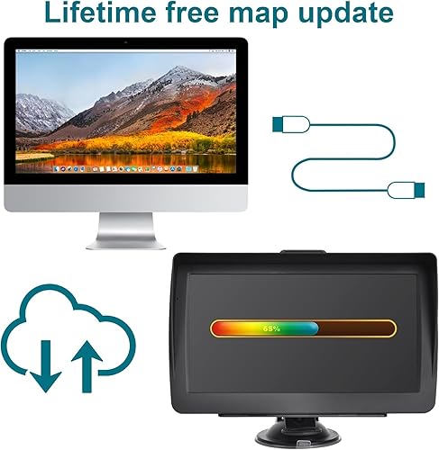 Miniatura 5 de Navegación GPS Pantalla táctil de 7 pulgadas 256-16 GB, para camiones de automóviles, RV, mapas 2023 (actualizaciones gratuitas de por vida),