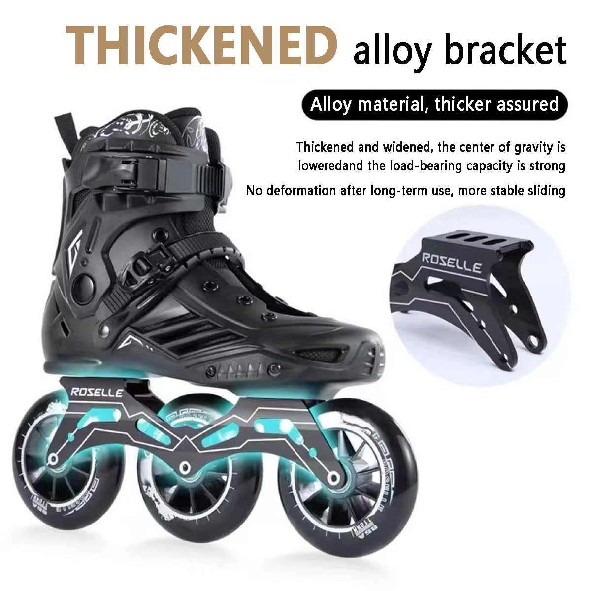 Rollers avec roues de 110 mm pour homme et femme - Bottes de roller haute performance pour adultes et adolescents