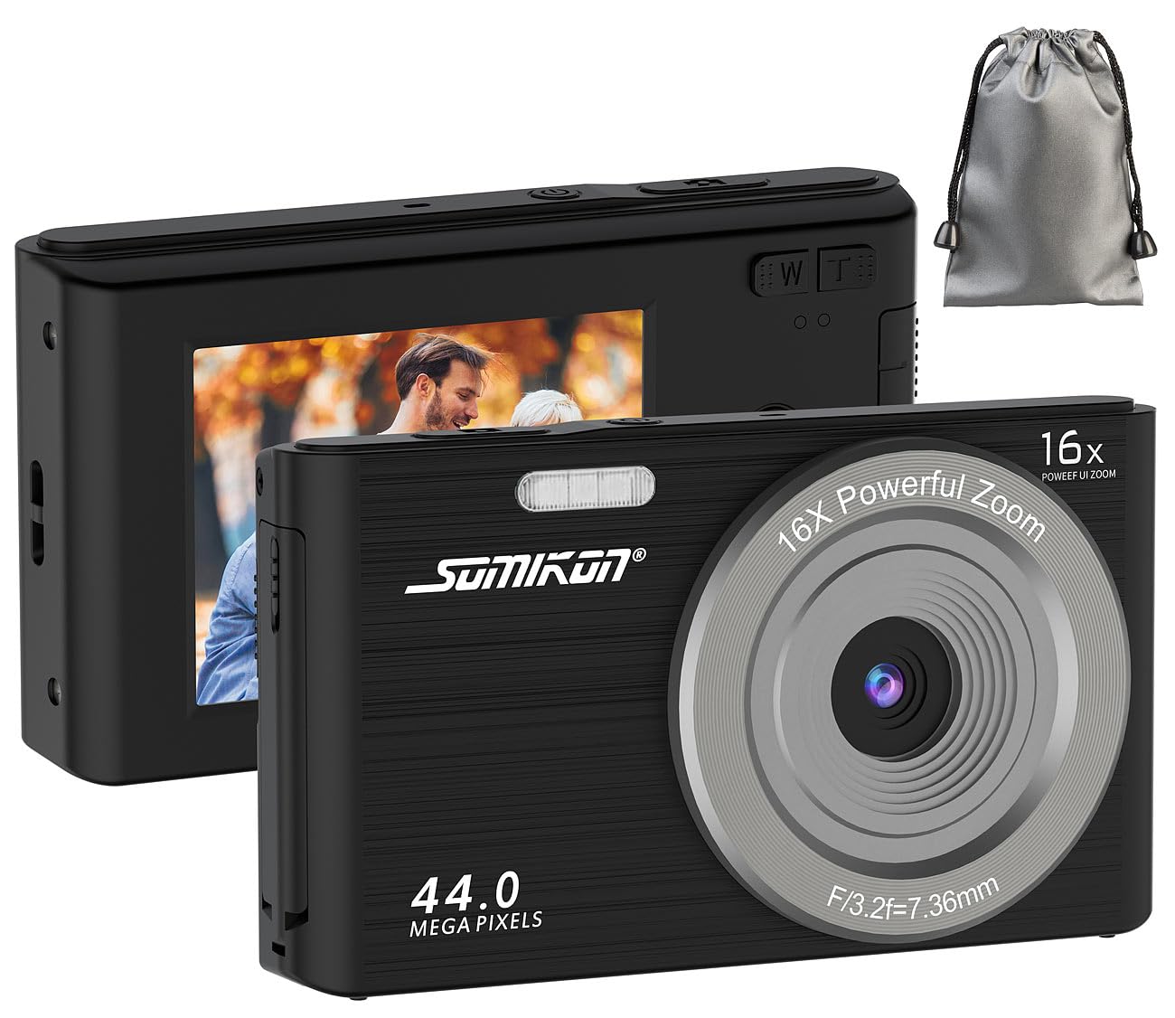 Somikon Appareil photo numérique : compact, résolution 4K, capteur Sony, 44 MP