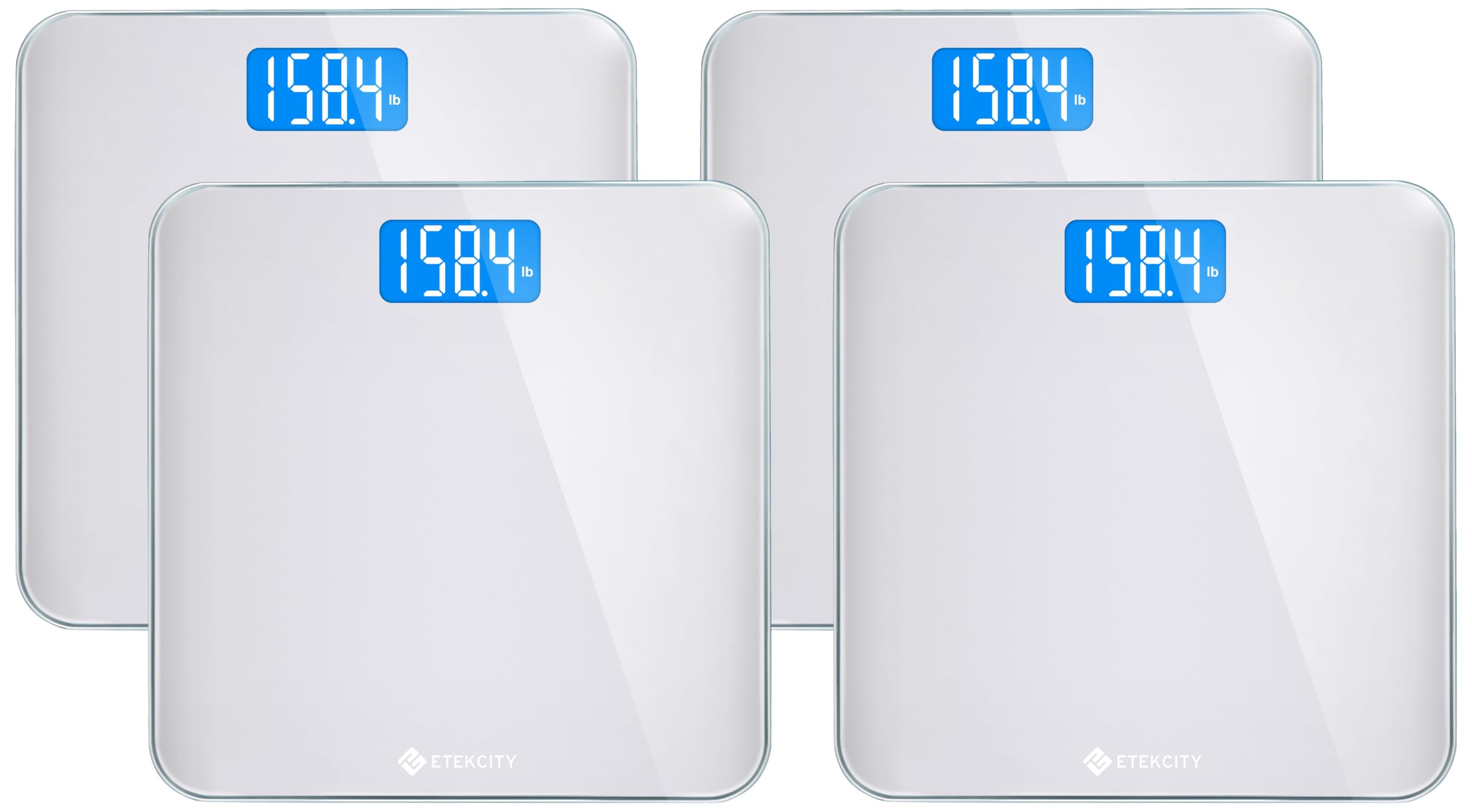 Etekcity Scale for Body Weight, Digital Bathroom Weighing Machine for People, Large and Easy-to-Read Backlight Display, Accurate with High Precision Measurements, Durable Tempered Glass, 400 lbs