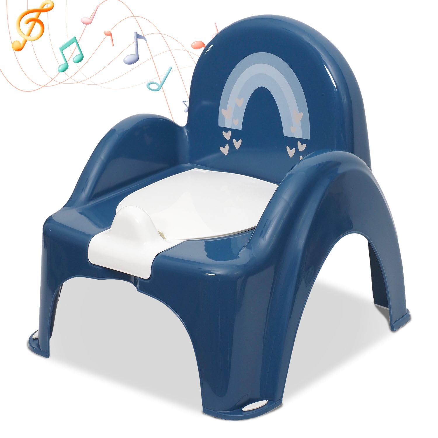 Babykajo Töpfchen mit Musik und herausnehmbarem Topf. Kinder Töpfchen mit Anti-Rutsch Beschichtung - Baby Töpfchen mit Griff zum einfachen Ausleeren! Perfekt für das Töpfchentraining!