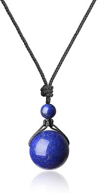 COAI Crystal Bead Stone Bead Necklace for Men Women