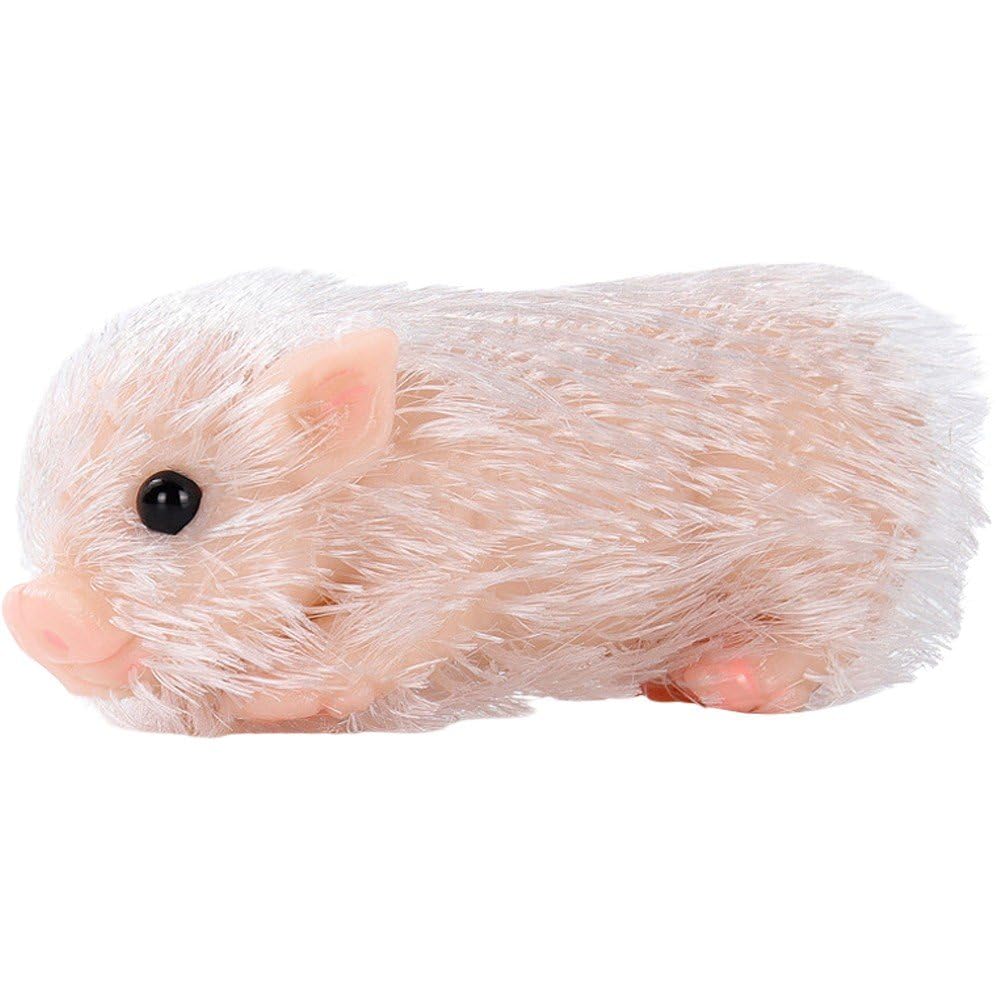 Abbdbd Silicone Pig Toy Cute Miniature Silicone Pig Reborn Realistic Pig Companion Toy Interesting Pinch Toy for Living, Bedroom