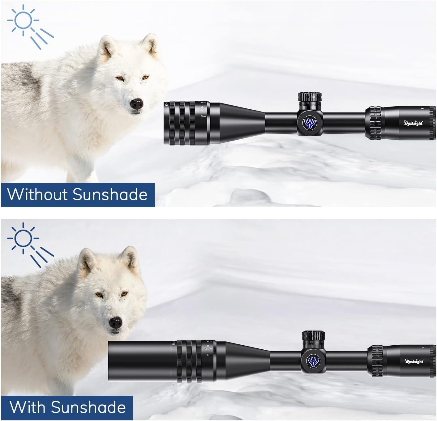 BESTSIGHT Long Range Rifle Scope,4-16X/6-24X Rifle Scope,SFP Crosshairs Reticle Scopes,with 11mm&20mm Mount &Sunshade